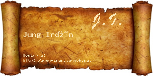 Jung Irén névjegykártya